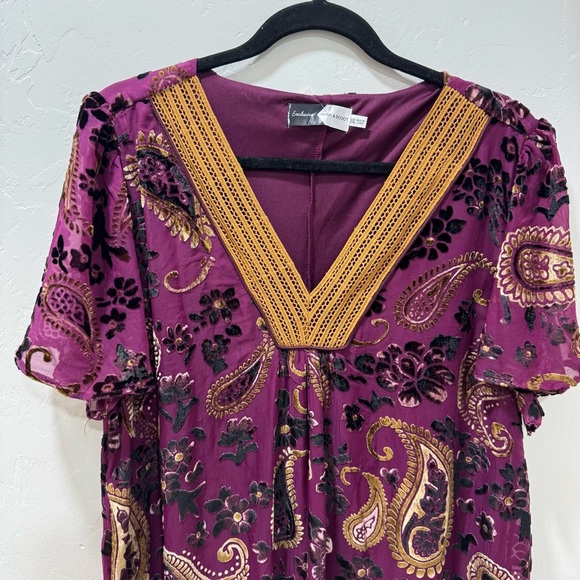 NWT Piper & Scoot The Albie Burnout Velvet Dress in Purple Women's XXL Purple - Picture 13 of 16